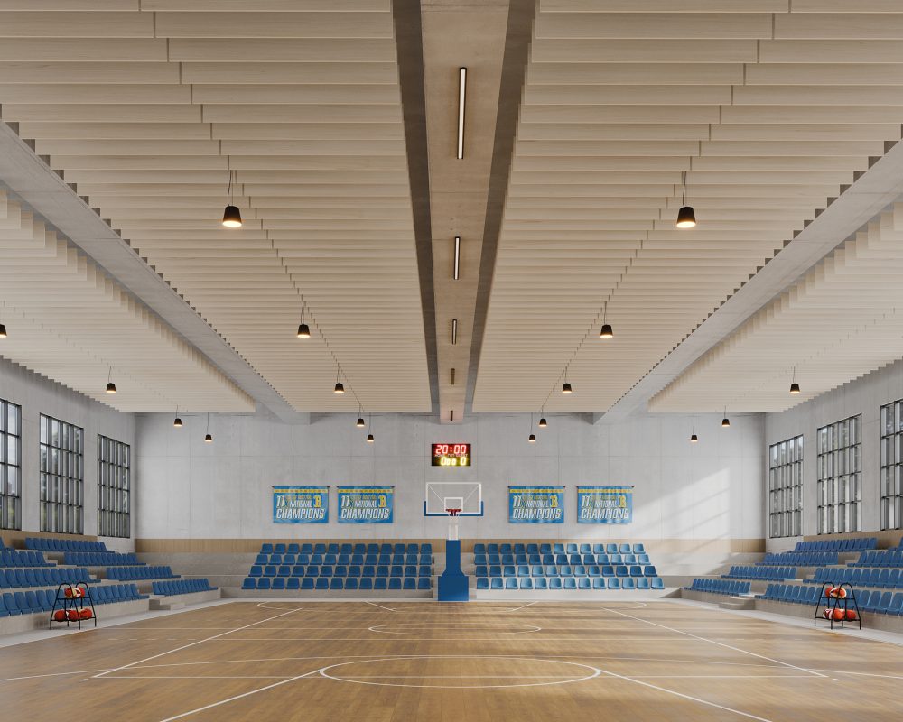 Linear Ceiling Baffles | White Oak | WoodGrain Collection