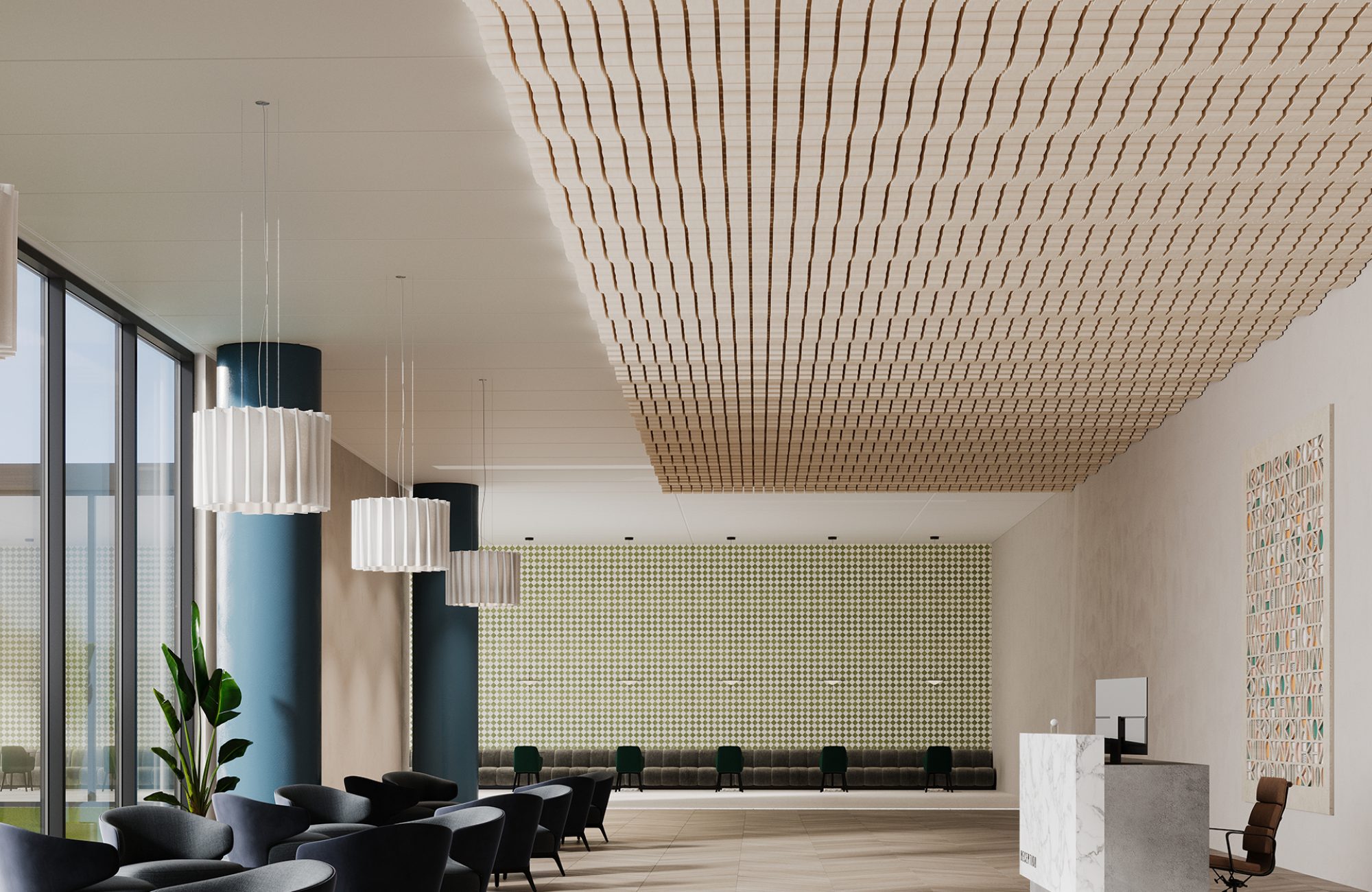 Vista, Mountain Ceiling Frame | White Oak | WoodGrain Collection