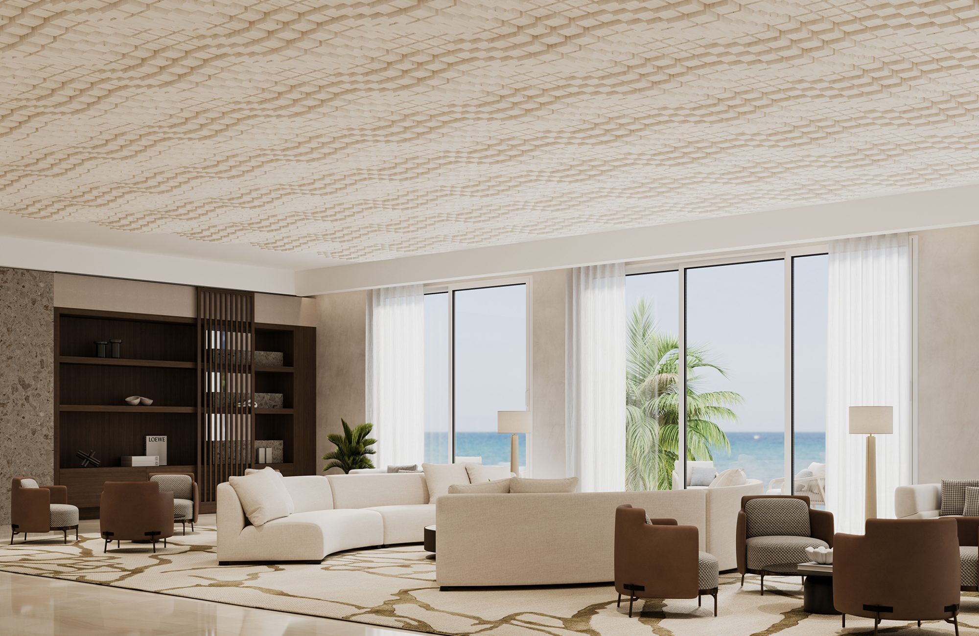 Vista, Oceanic Ceiling Frame | White Elm | WoodGrain Collection