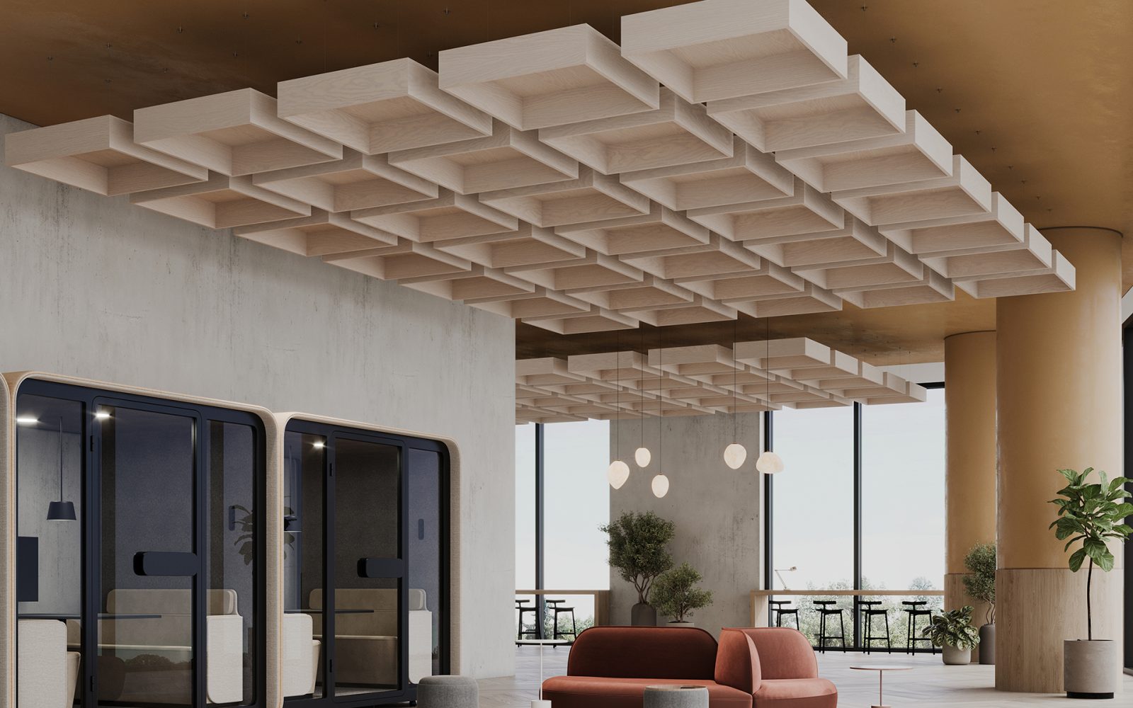 Pan Ceiling Clouds | Petrified Ash | WoodGrain Collection