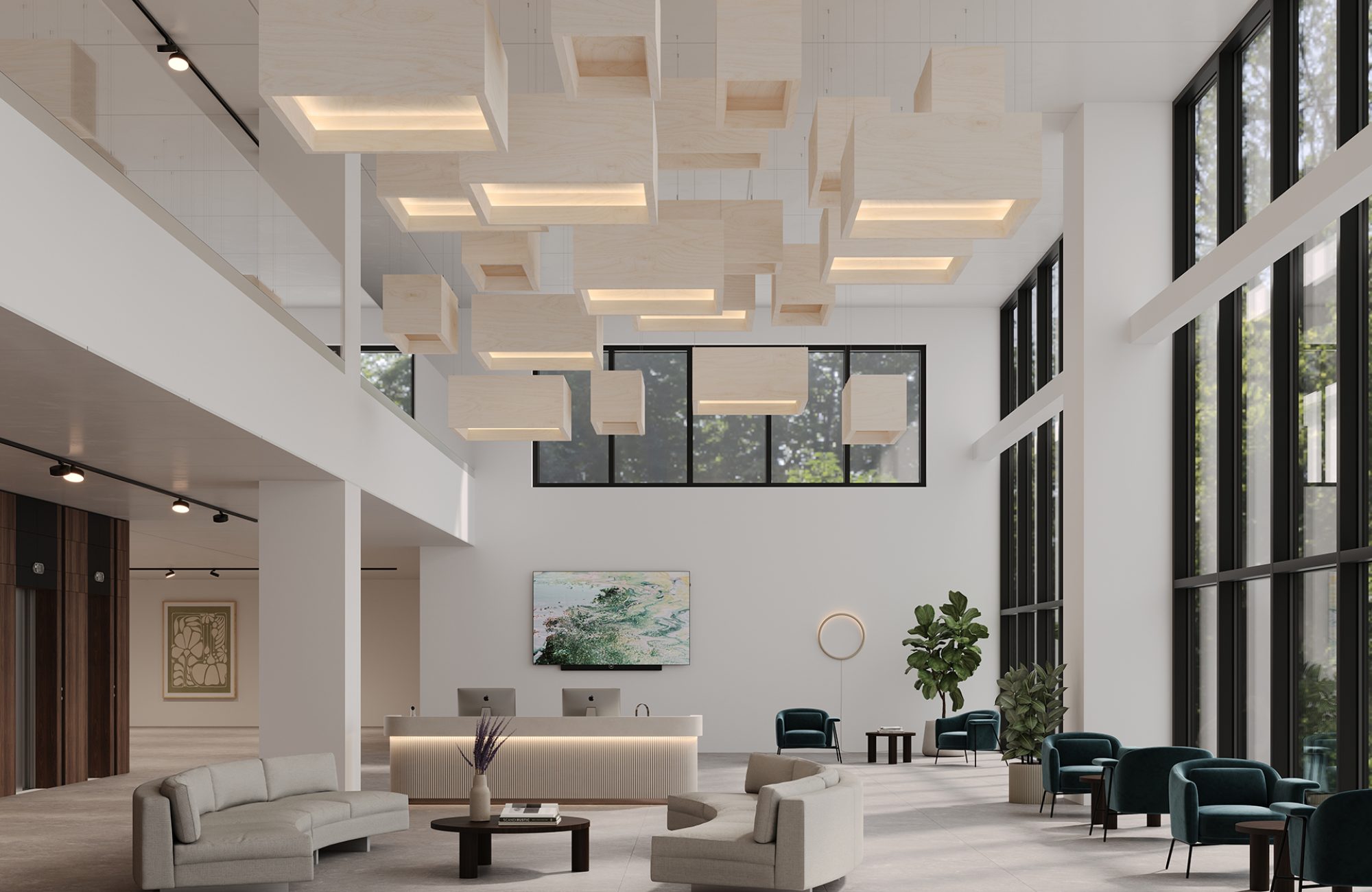 Blox, Shallow Ceiling Clouds | Baltic Birch | WoodGrain Collection