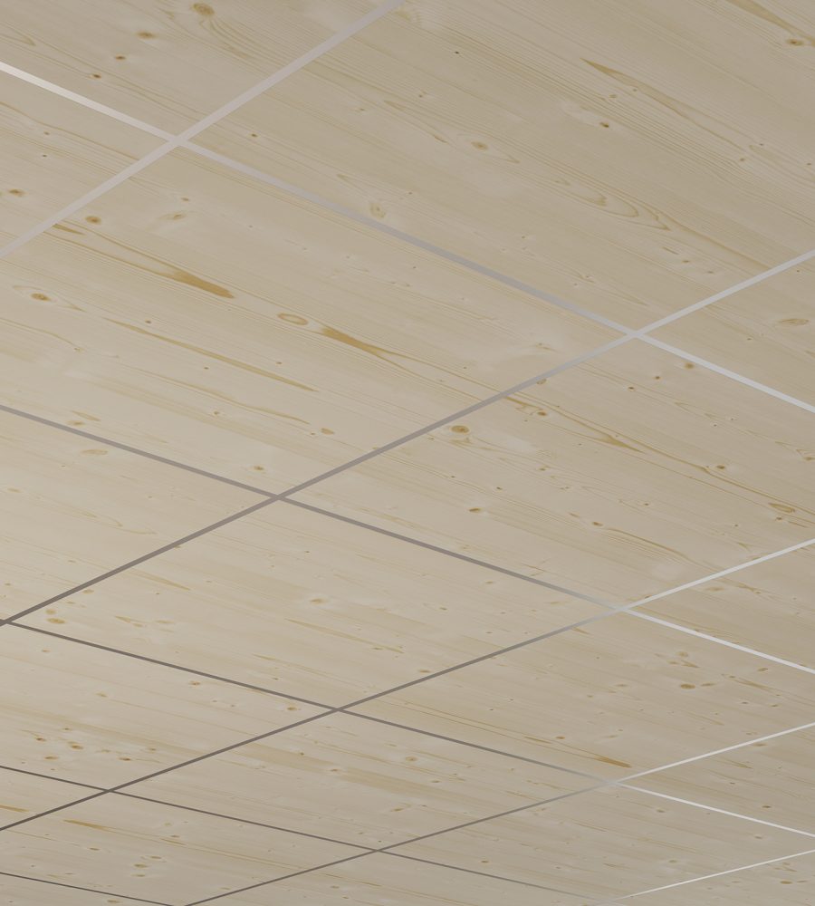 Cover, Staple Ceiling Panels | Knotty Spruce | WoodGrain Collection