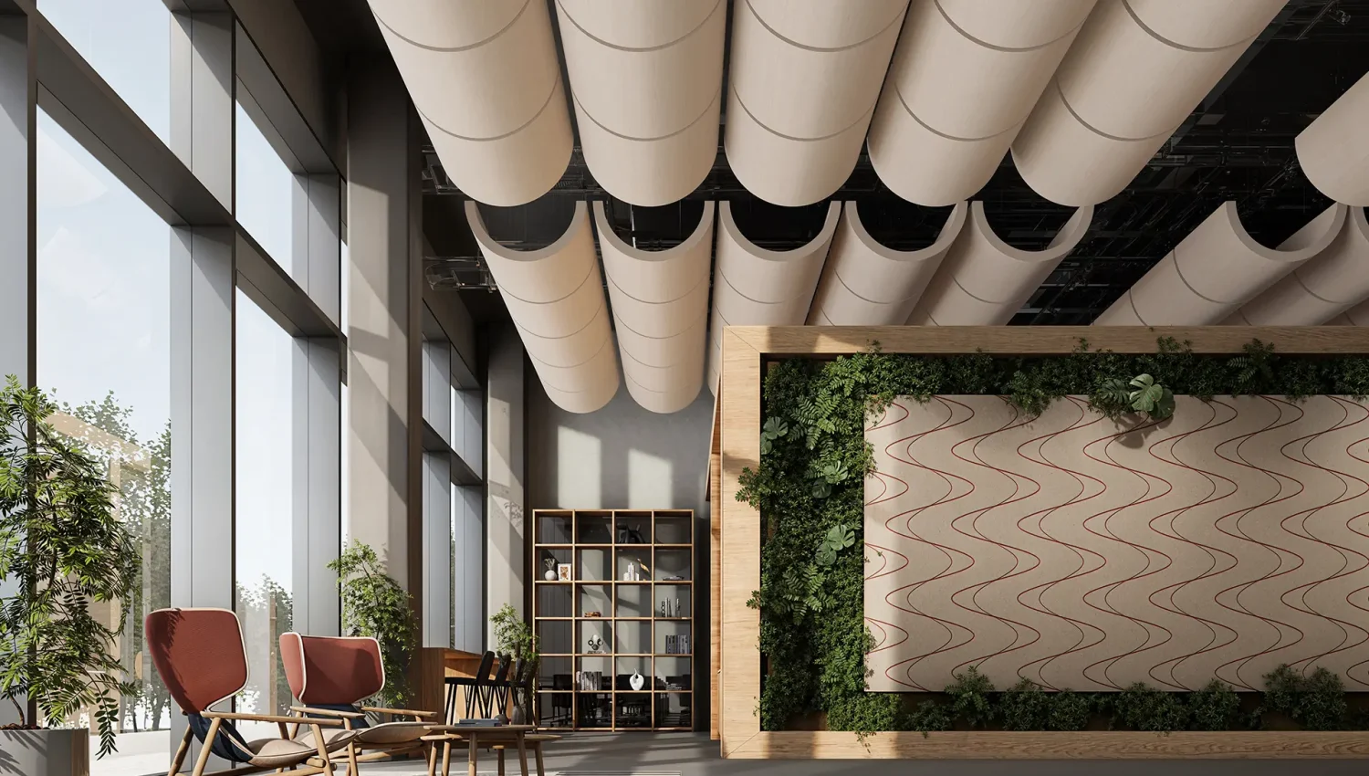 Swing Ceiling Clouds | White Oak | WoodGrain Collection