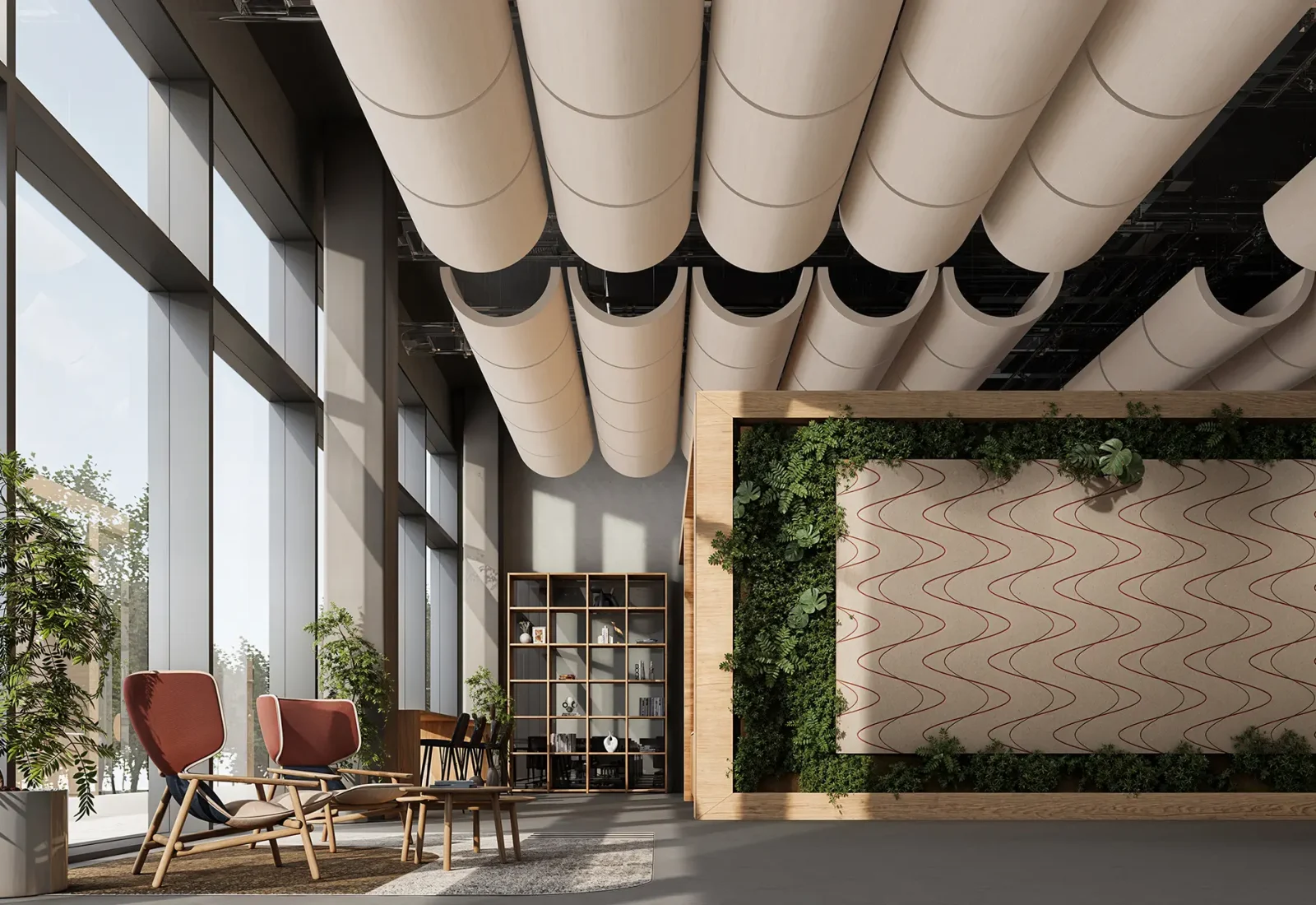 Swing Ceiling Clouds | White Oak | WoodGrain Collection