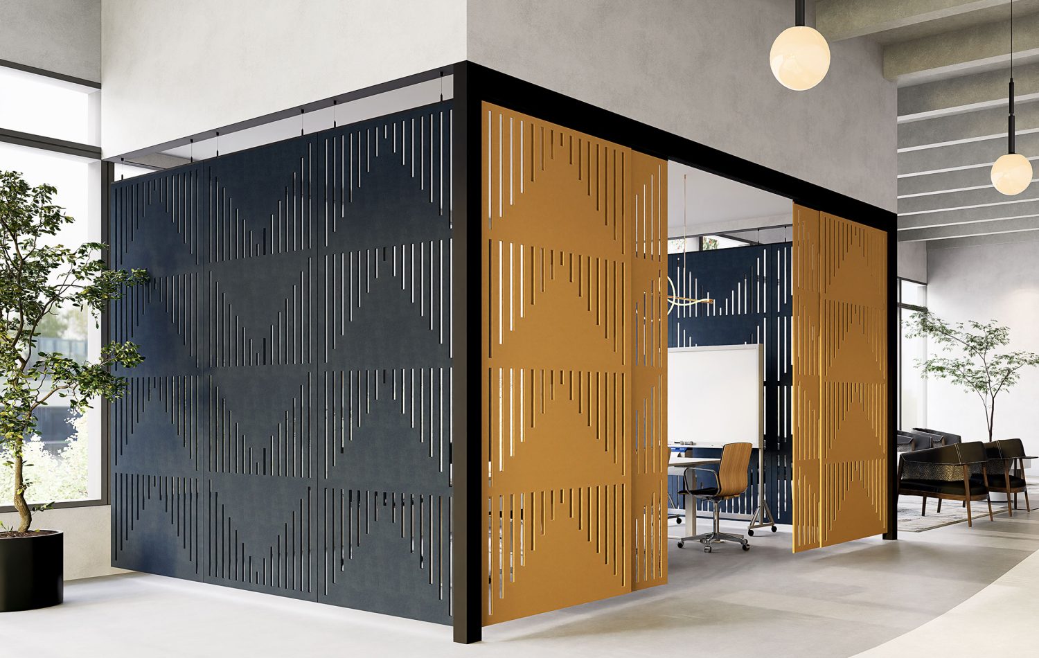 Acoufelt_W_CreativeCut_Pyramid_GraniteTurmeric1-web