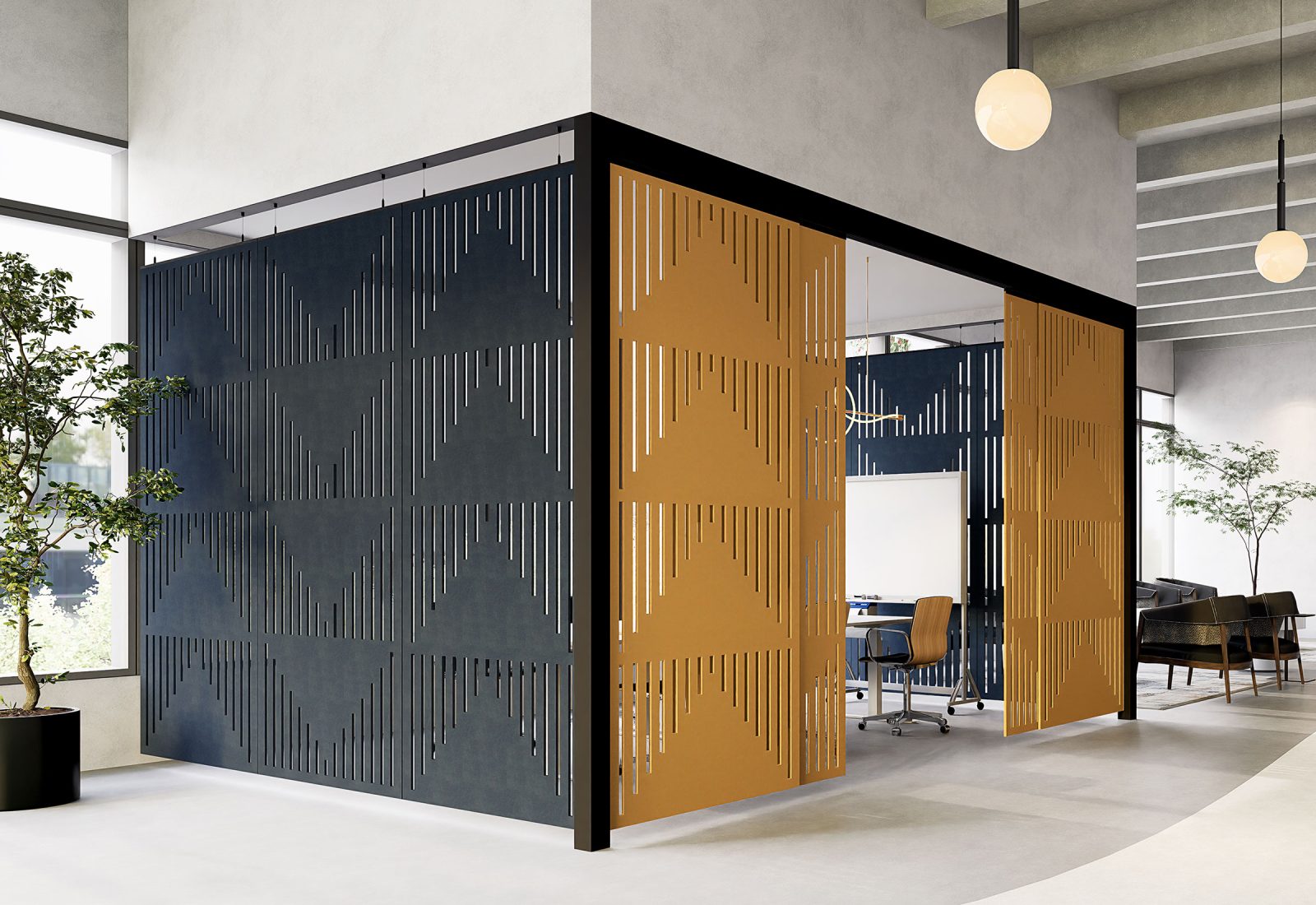 Acoufelt_W_CreativeCut_Pyramid_GraniteTurmeric1-web