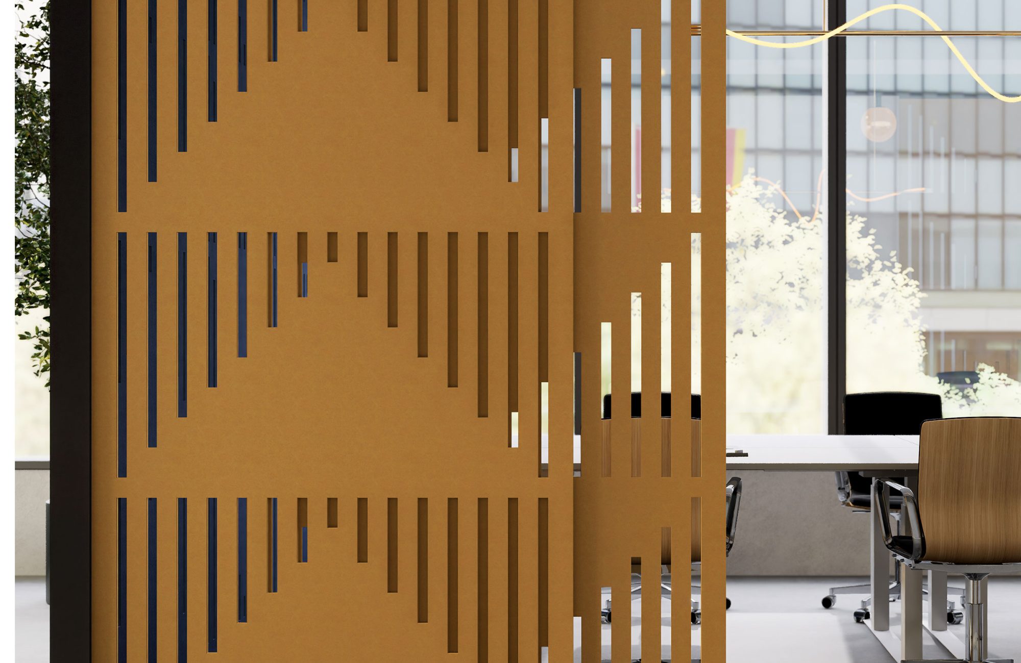 Creative Cut, Pyramid Wall Screens | Turmeric, Granite | Premier Collection