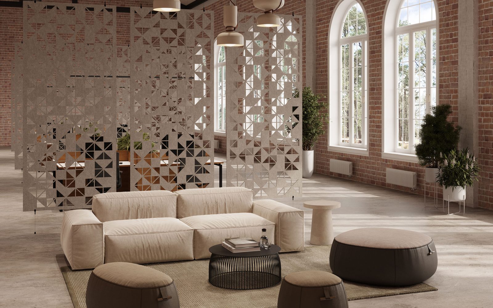 Creative Cut, Origami Wall Screens | Almond | Premier Collection