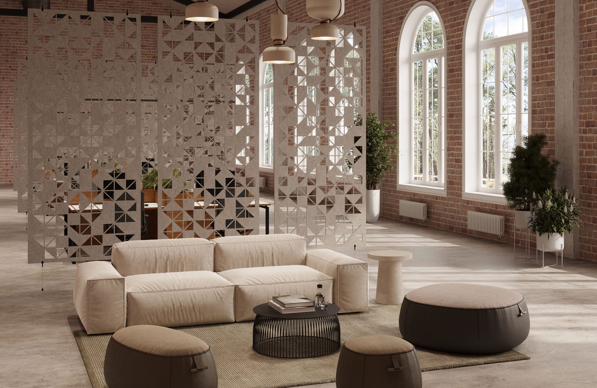 Creative Cut, Origami Wall Screens | Almond | Premier Collection