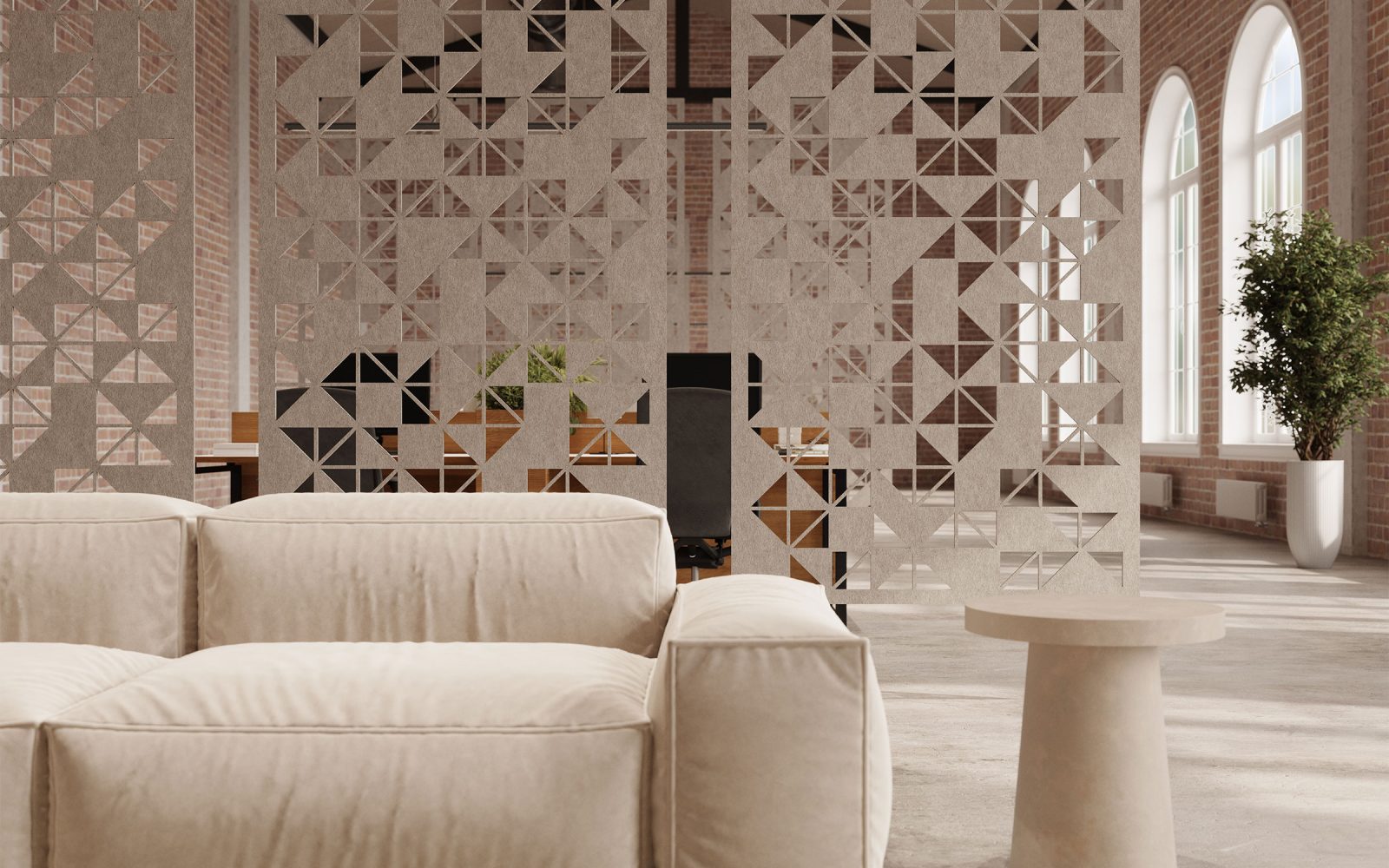 Creative Cut, Origami Wall Screens | Almond | Premier Collection