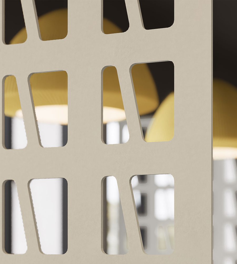 Creative Cut, Skyscraper Wall Screens | Almond | Premier Collection