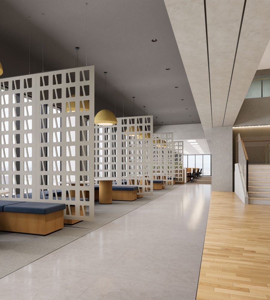 Creative Cut, Skyscraper Wall Screens | Almond | Premier Collection