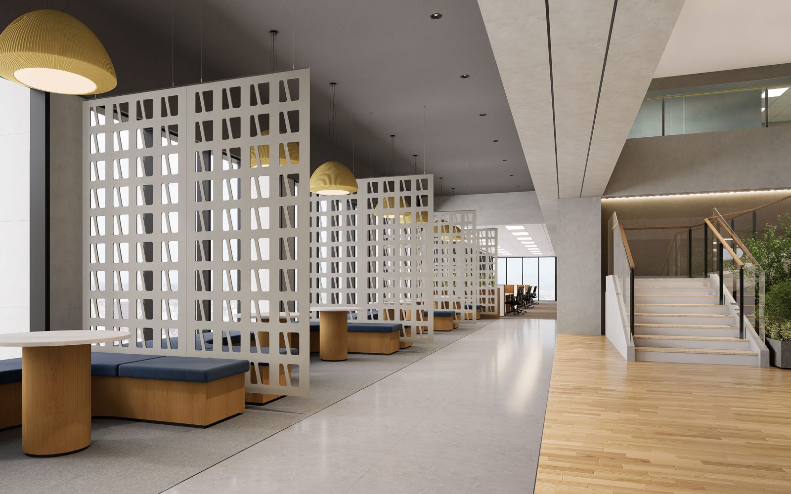 Creative Cut, Skyscraper Wall Screens | Almond | Premier Collection