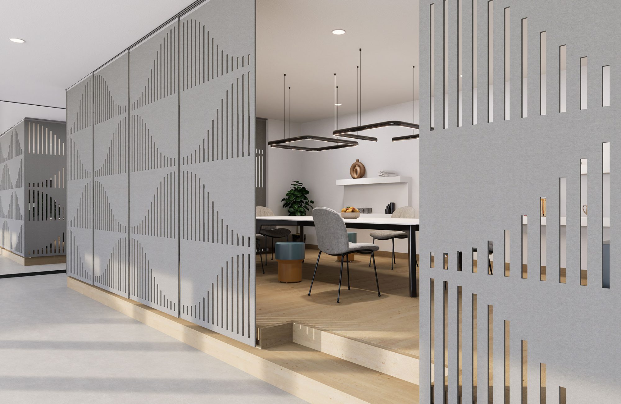 Creative Cut, Sonar Wall Screens | Platinum | Premier Collection