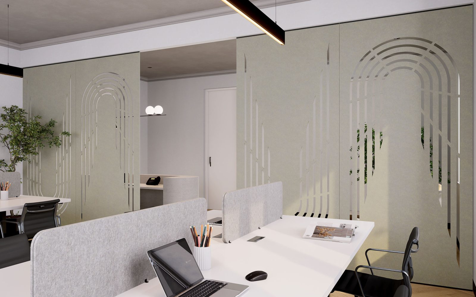 Creative Cut, Tunnel Wall Screens | Pistachio | Premier Collection