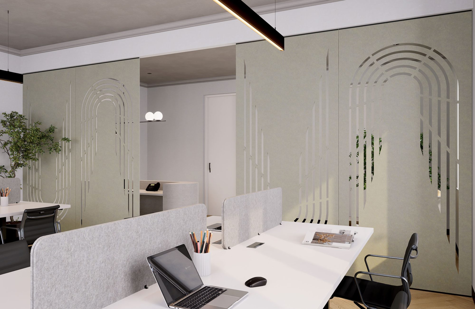 Creative Cut, Tunnel Wall Screens | Pistachio | Premier Collection