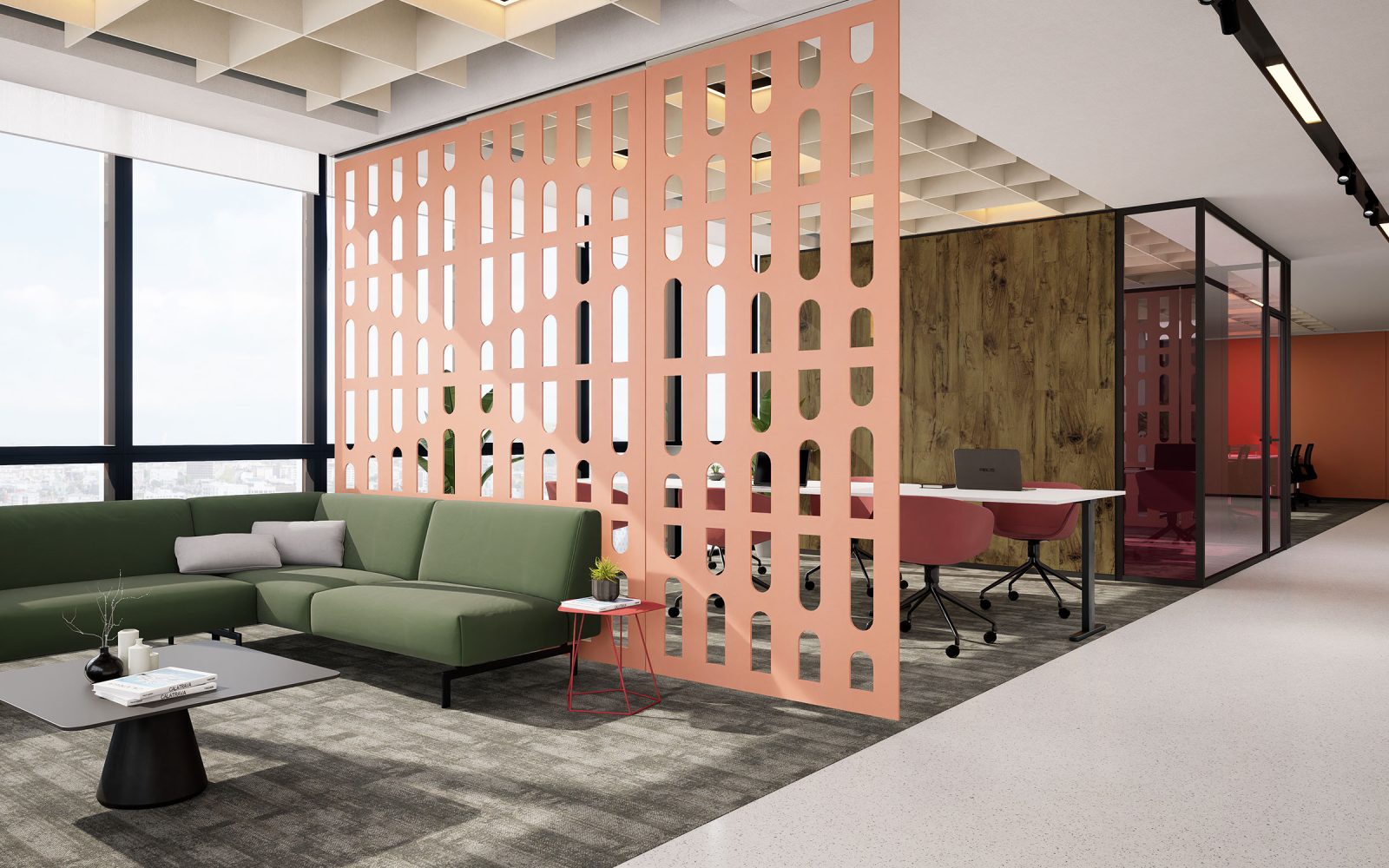 Creative Cut, Waterfall Wall Screens | Flamingo | Premier Collection