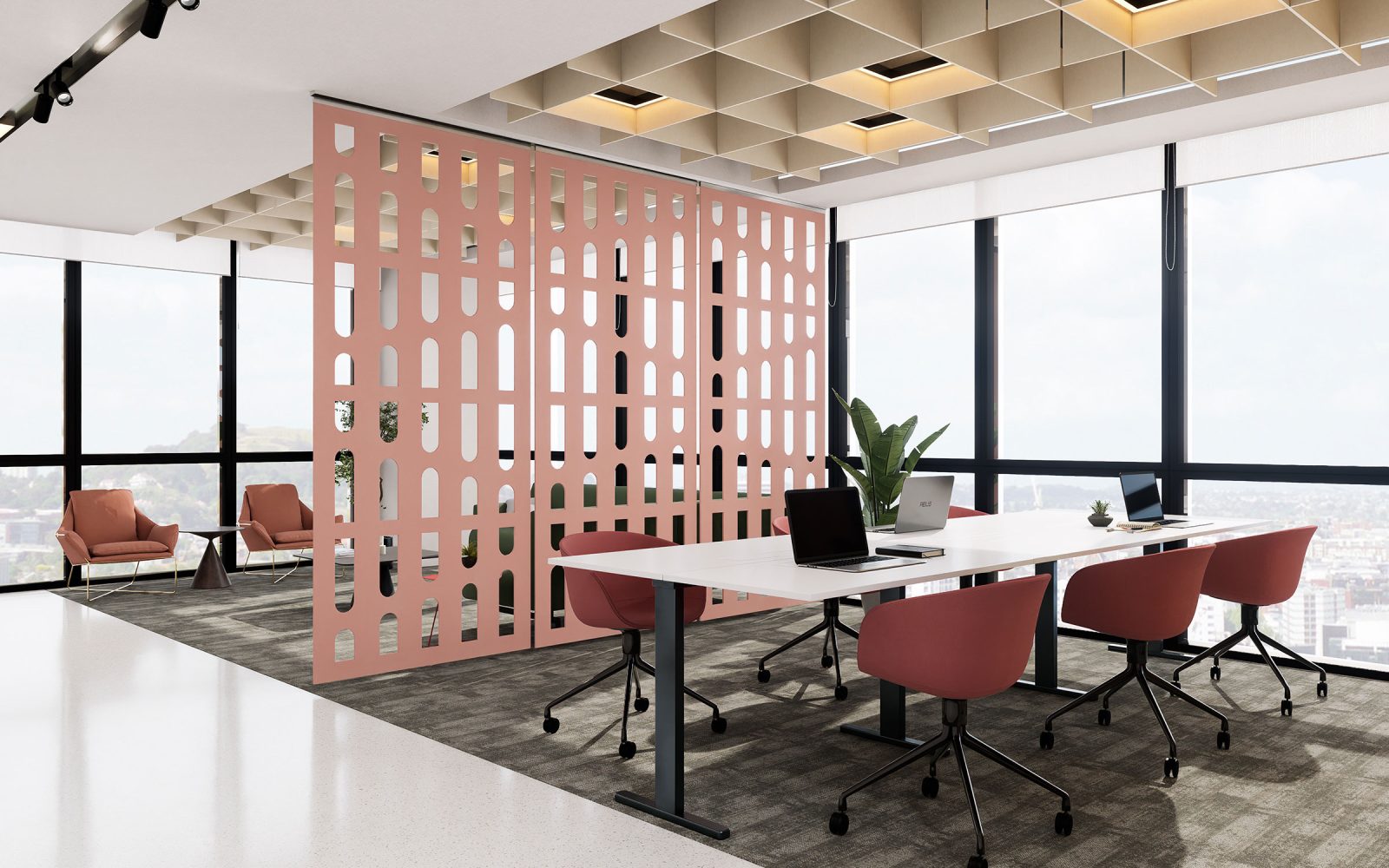 Creative Cut, Waterfall Wall Screens | Flamingo | Premier Collection