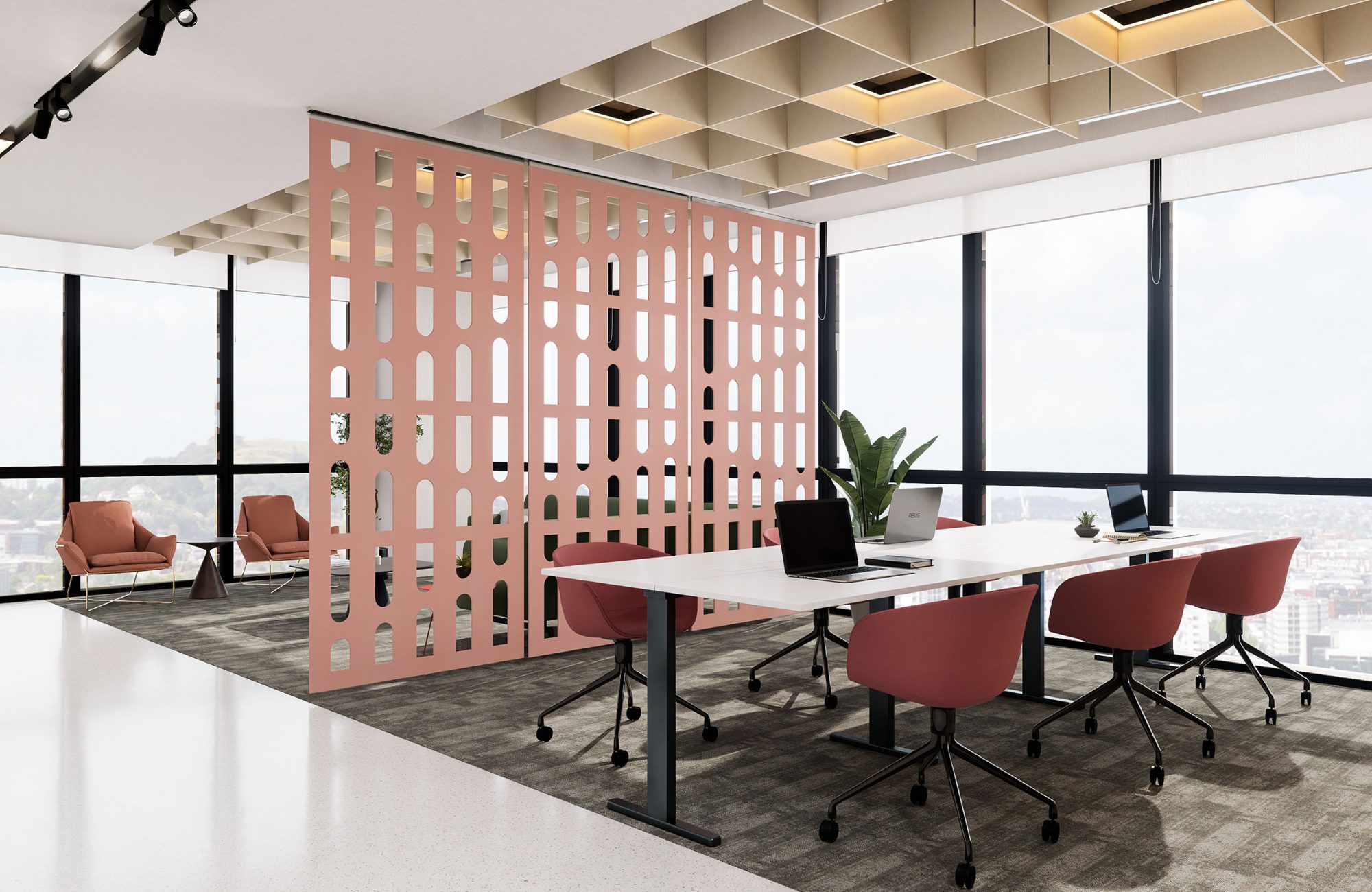 Creative Cut, Waterfall Wall Screens | Flamingo | Premier Collection