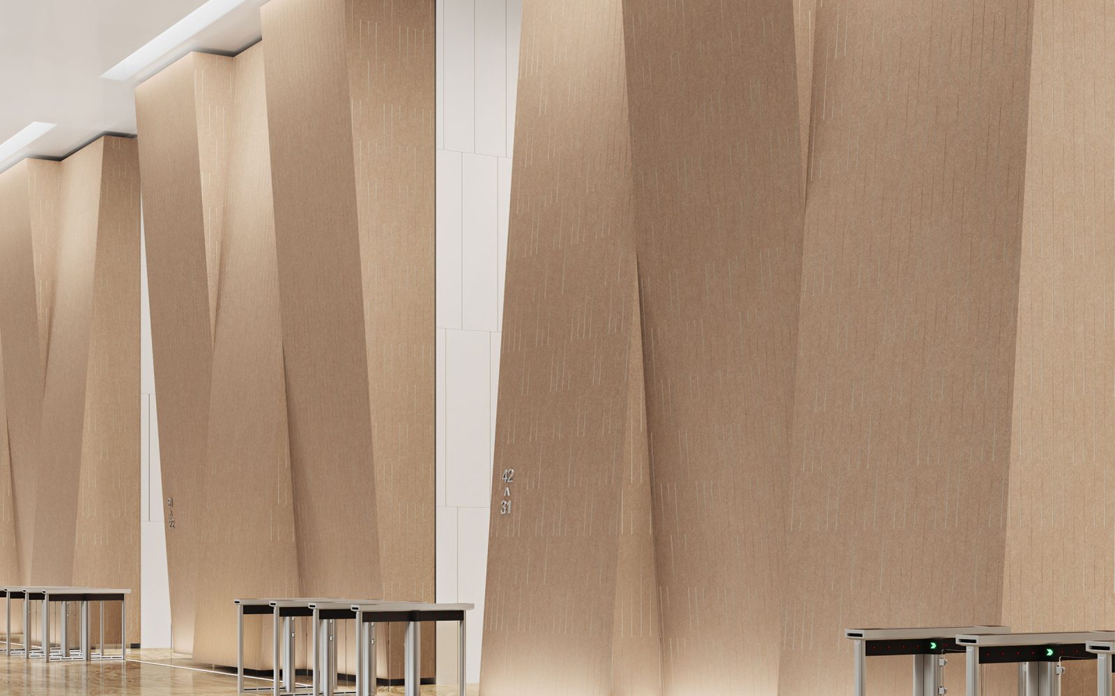 Fracture Two-Tone Wall Panel, Thread | Umber, Almond | Premier Collection