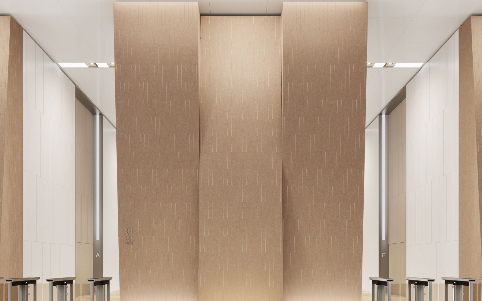 Fracture Two-Tone Wall Panel, Thread | Umber, Almond | Premier Collection