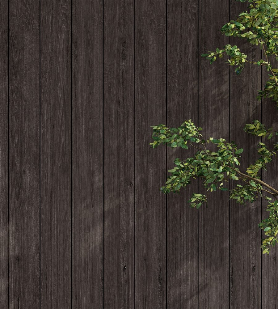 WoodBeQuiet 203mm Wall Slats | Barn Door with Black V-Cut | WoodGrain Collection