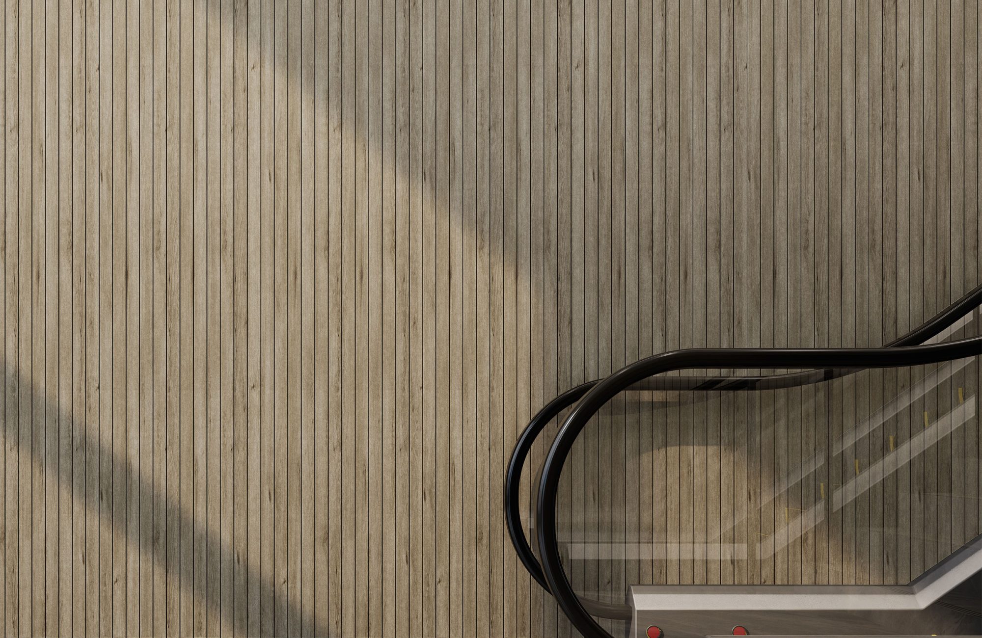 WoodBeQuiet 50mm Wall Slats | Loft with Deep Brown V-Cut | WoodGrain Collection