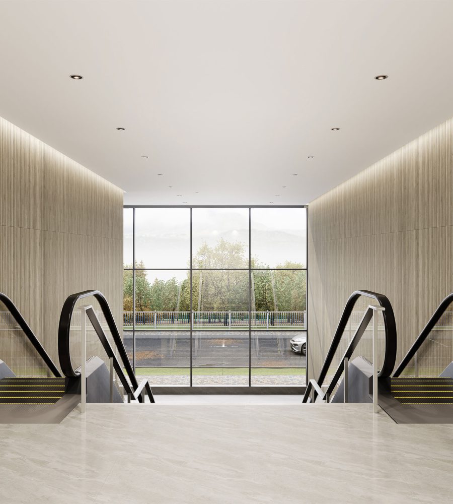 WoodBeQuiet 50mm Wall Slats | Loft with Deep Brown V-Cut | WoodGrain Collection