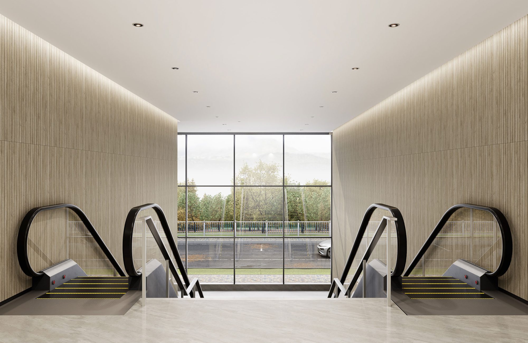 WoodBeQuiet 50mm Wall Slats | Loft with Deep Brown V-Cut | WoodGrain Collection