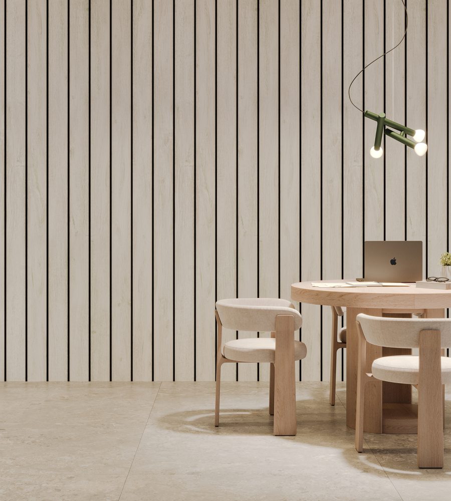 Spine Wall Panels, Bars A | Boat Shed, Piano Black | Premier, WoodGrain Collections