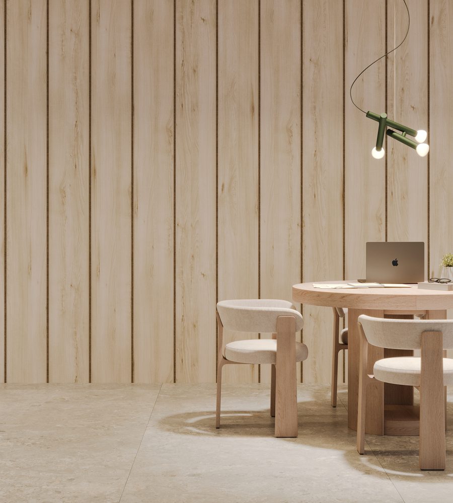 Spine Wall Panels, Bars B | Loft, Walnut | WoodGrain Collection