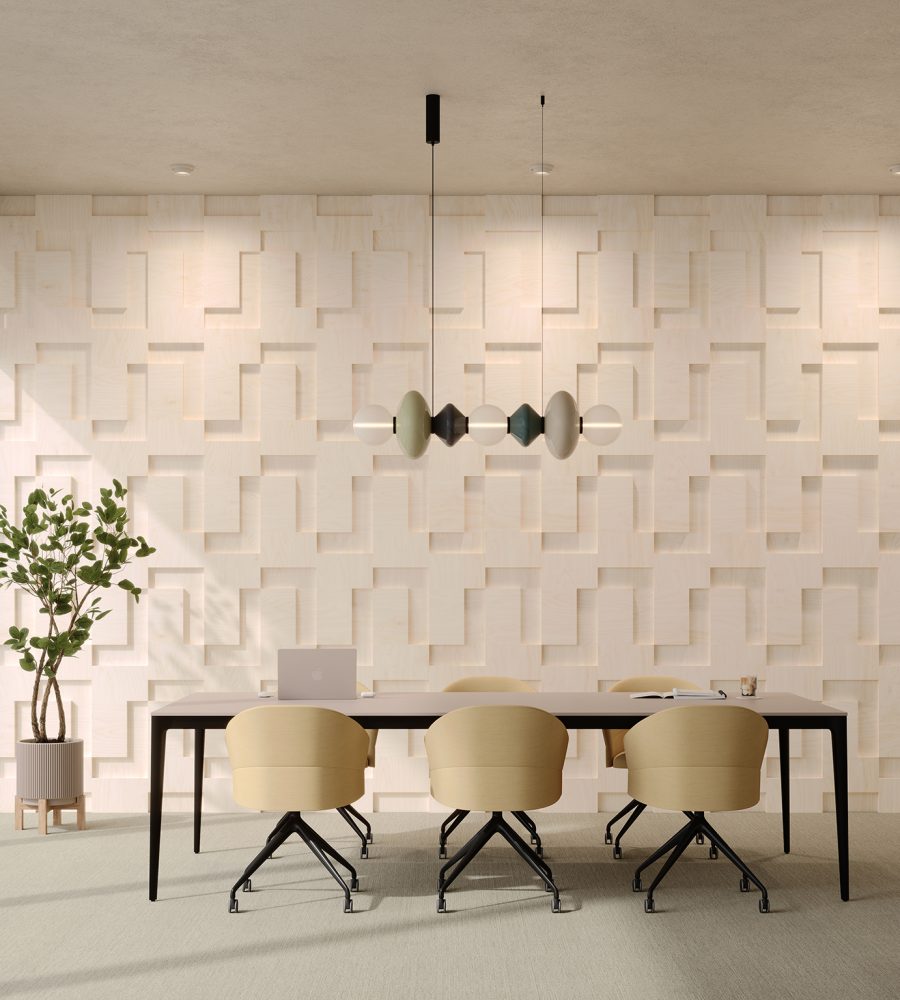 PopUp, Etched Wall Tiles | Baltic Birch | WoodGrain Collection
