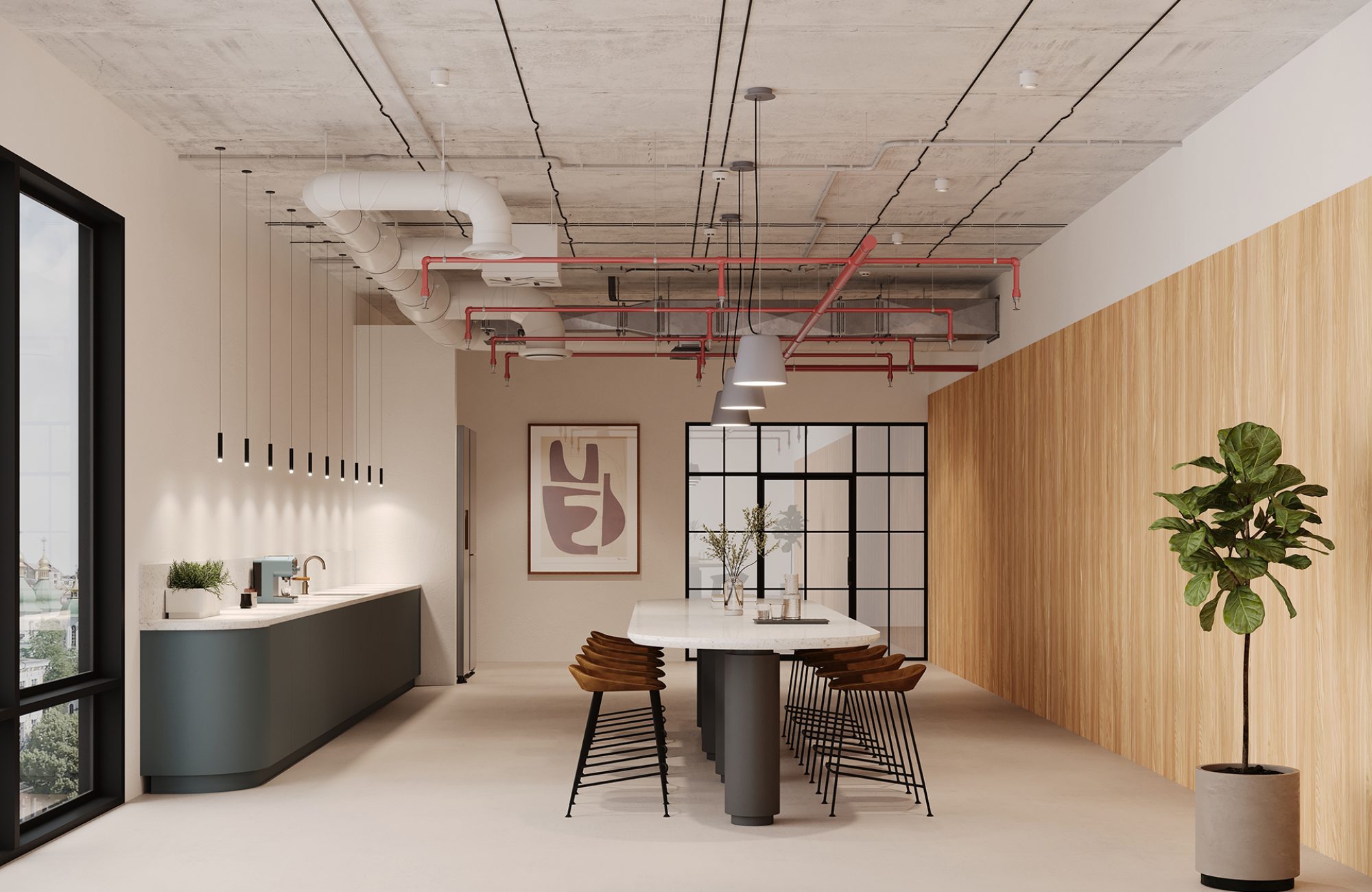 QuietForm Wall Panels, Celestial A | European Larch | WoodGrain Collection