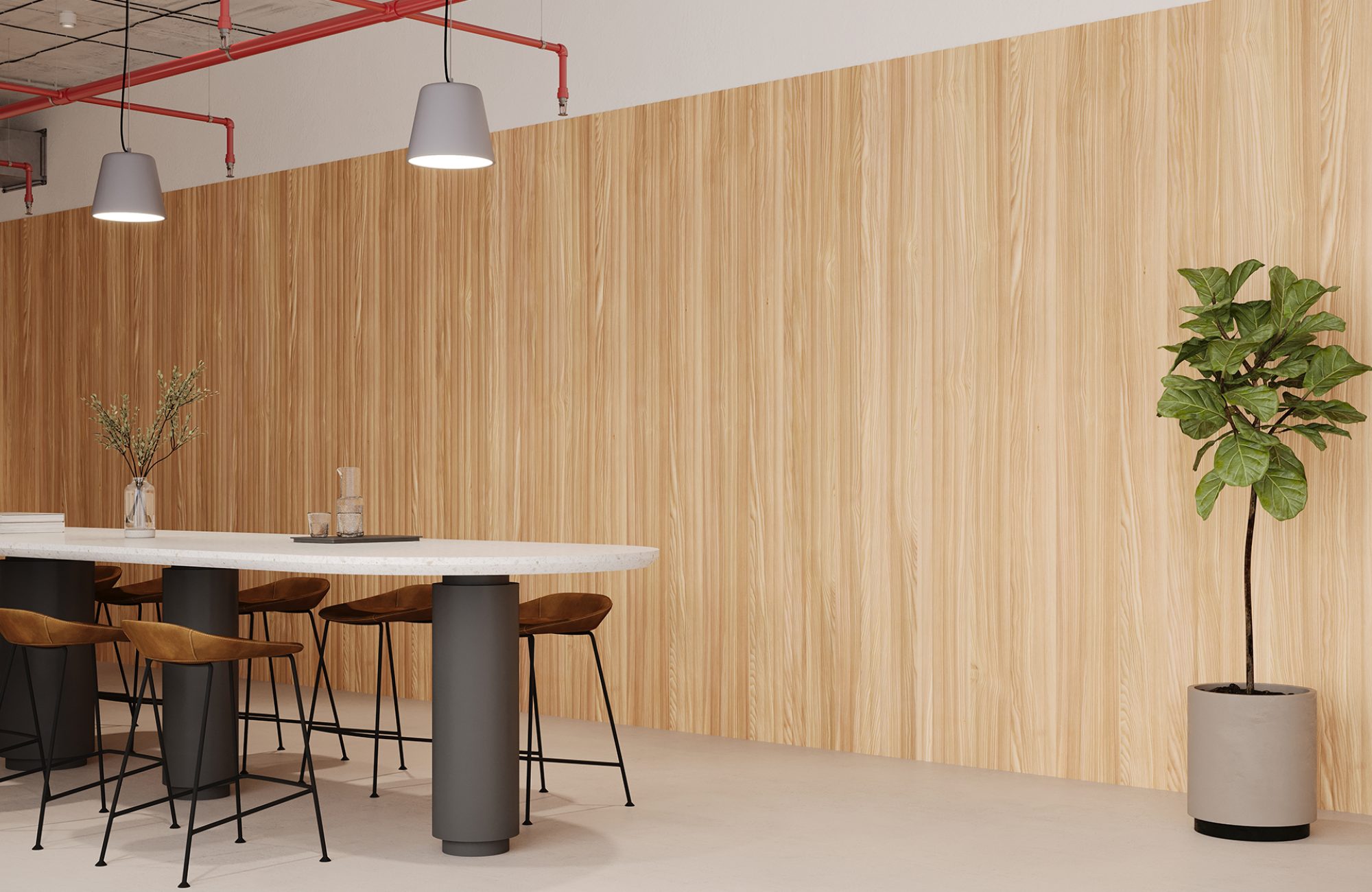 QuietForm Wall Panels, Celestial A | European Larch | WoodGrain Collection