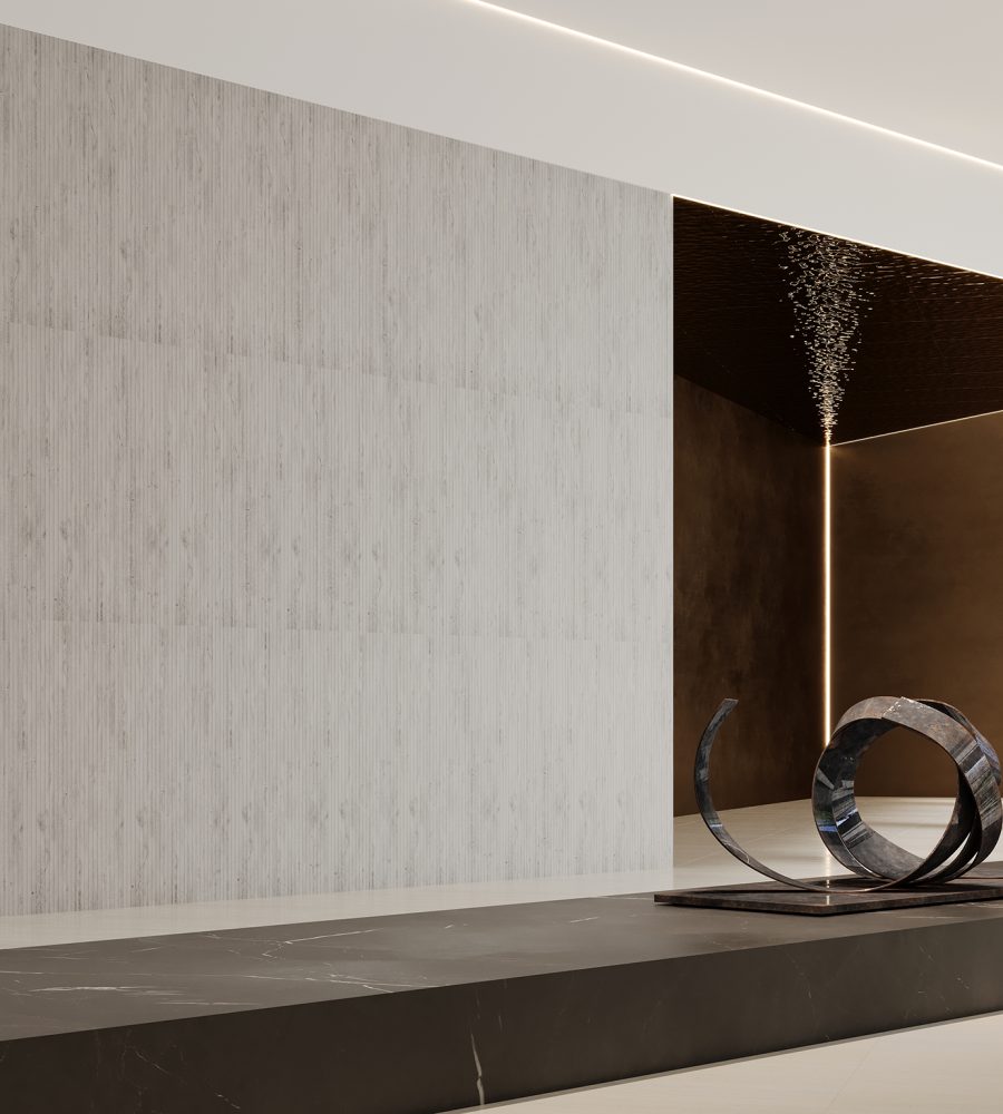 QuietForm Wall Panels, Furrowed | Boat Shed | WoodGrain Collection