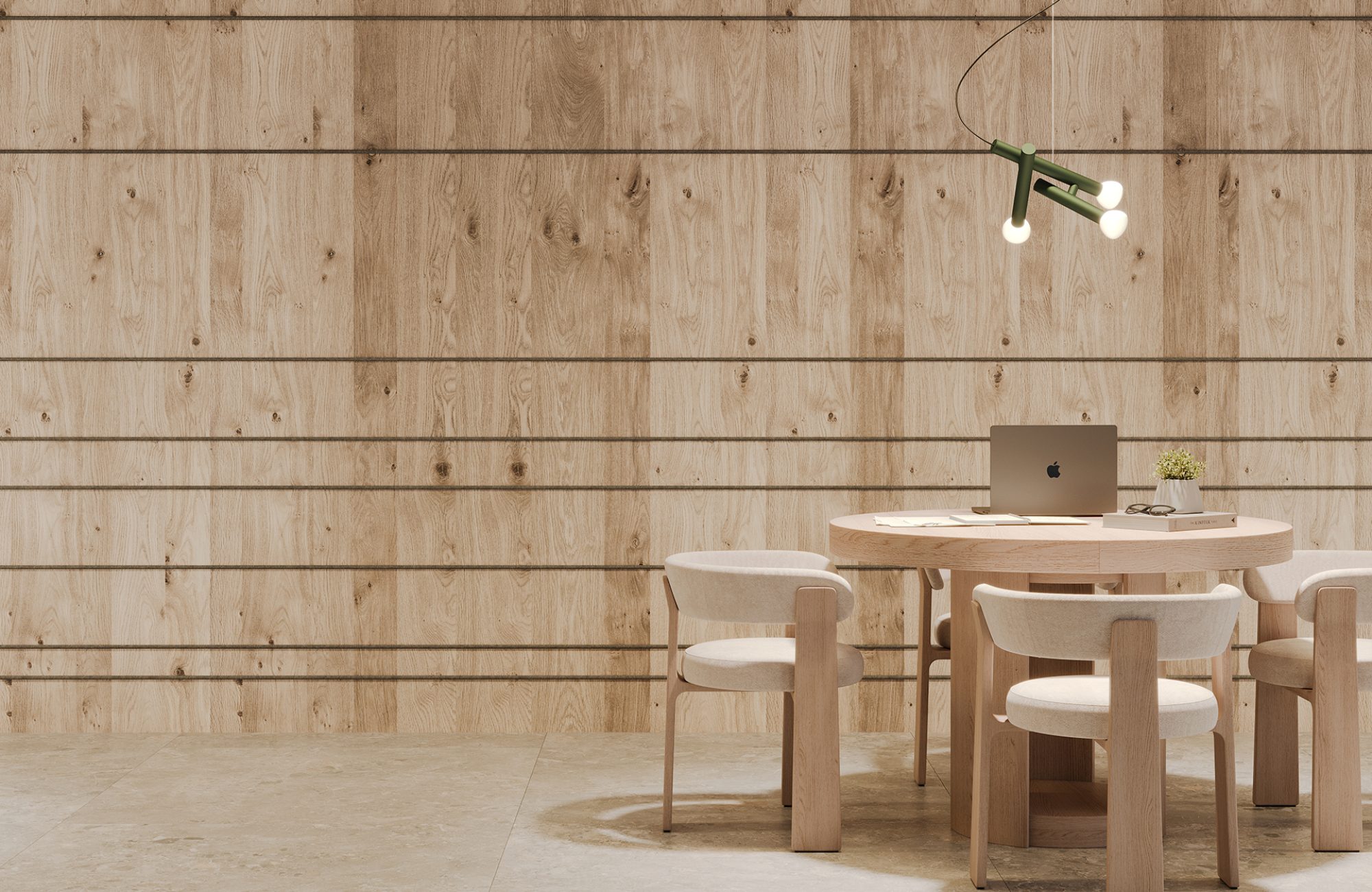 Spine Wall Panels, Panes A | Driftwood, Slate | WoodGrain Collection