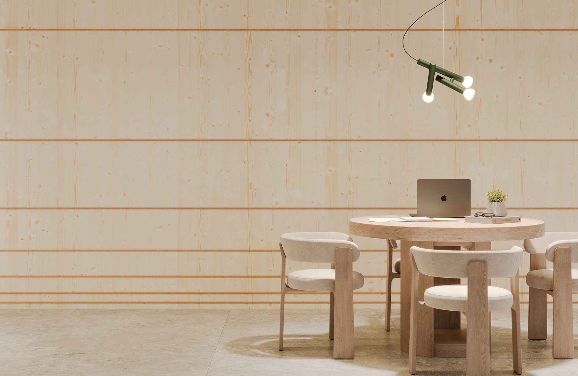 Spine Wall Panels, Panes B | Knotty Spruce, Peach | Premier, WoodGrain Collections