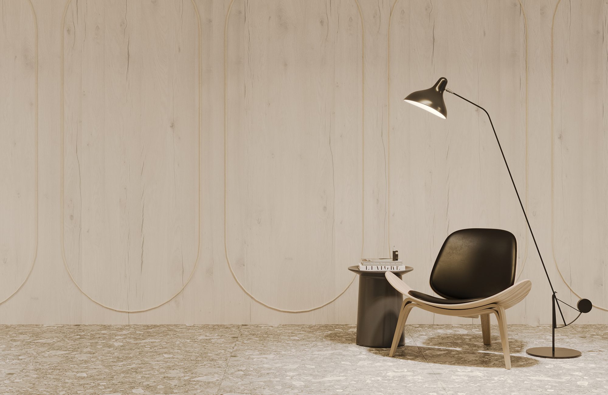 Spine Wall Panels, Racetrack B | Nordic Plank, Pearl | WoodGrain, Premier Collections