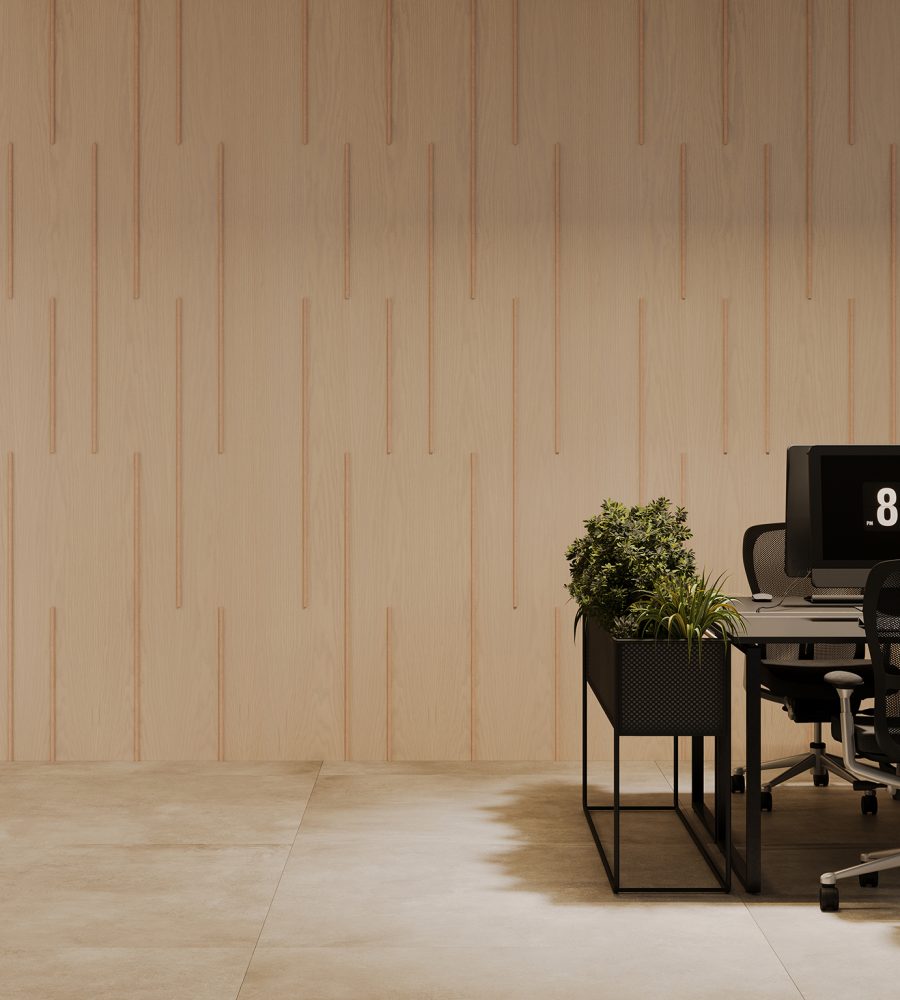 Spine Wall Panels, Scored | Petrified Ash, Valentine | WoodGrain, Premier Collections