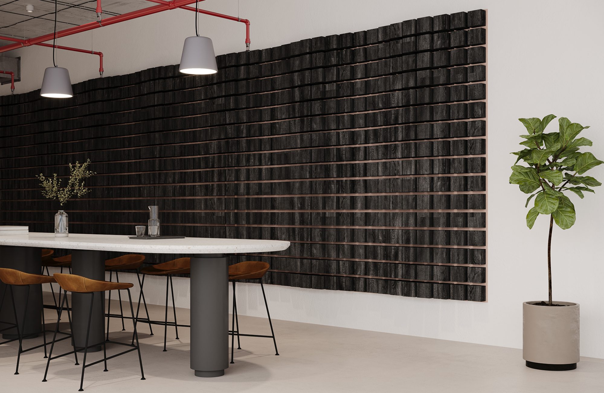 Vista, Mountain Wall Tiles | Charred Larch, Valentine | WoodGrain, Premier Collections