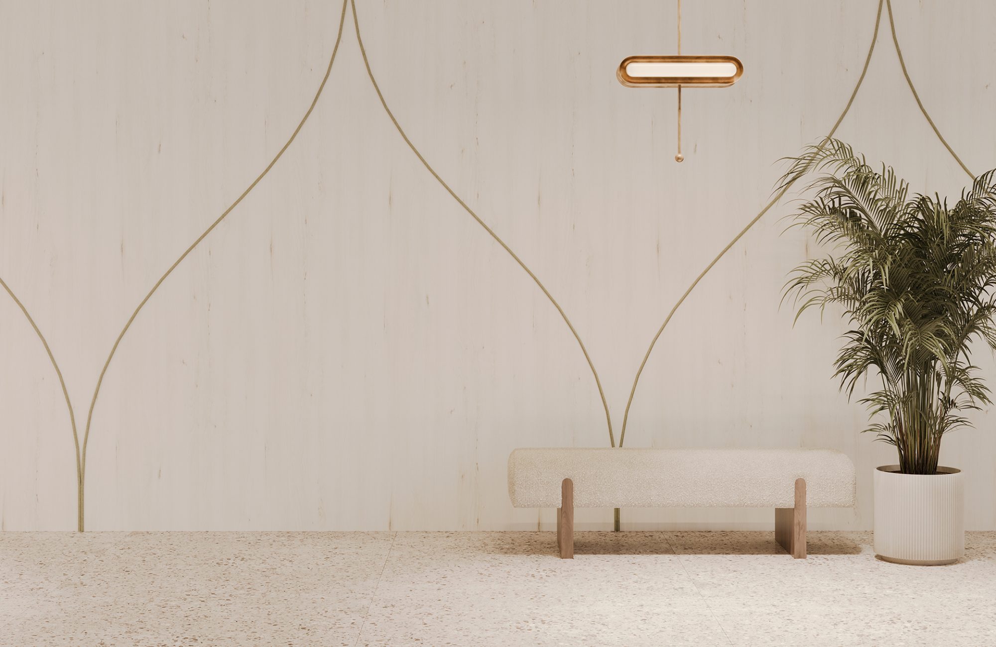 Spine Wall Panels, Tulip A | White Elm, Pistachio | WoodGrain, Premier Collections