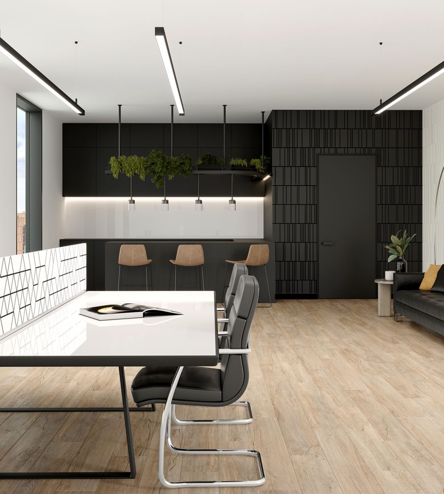 Fracture Barcode Tiles | Premier Collection | Piano Black