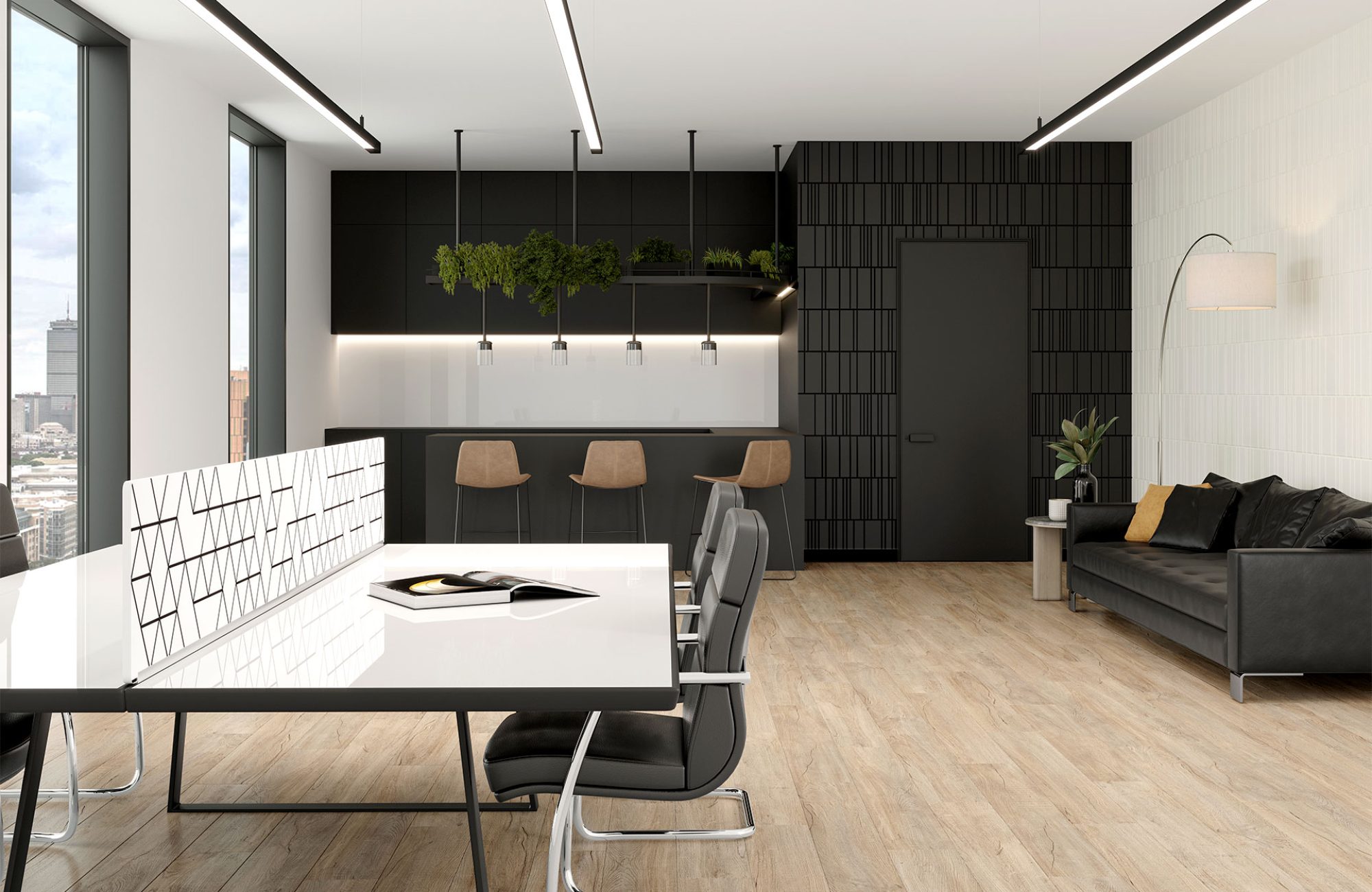 Fracture Barcode Tiles | Premier Collection | Piano Black