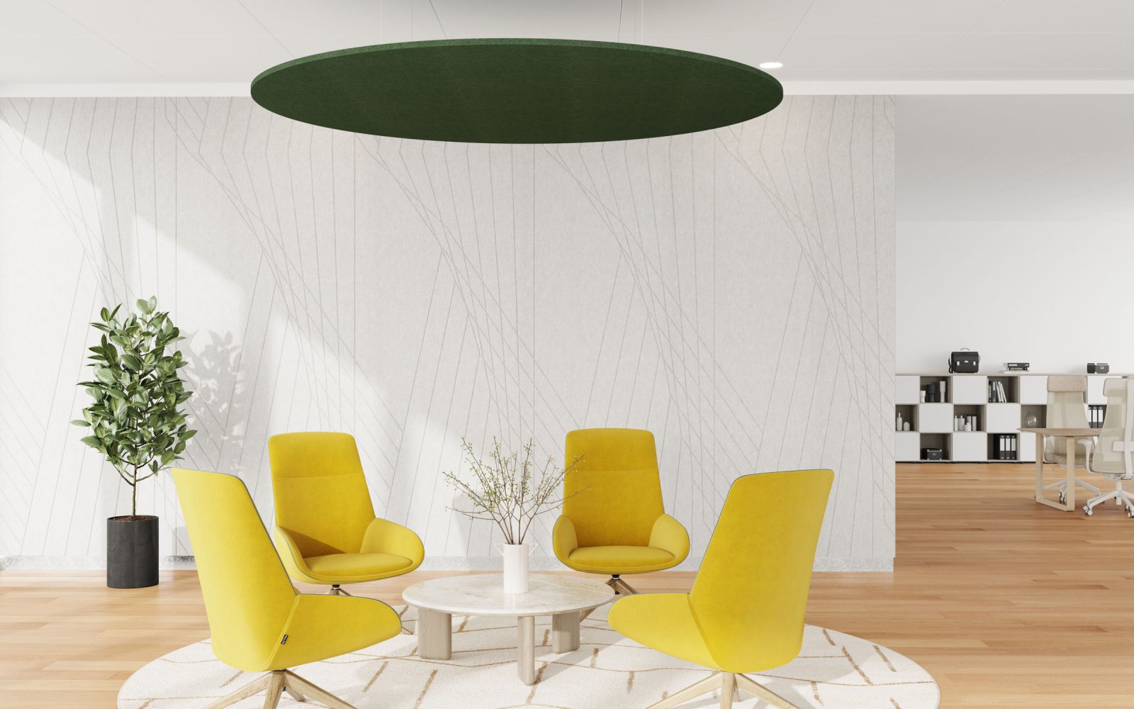 Circle Ceiling Clouds | Kale | Premier Collection