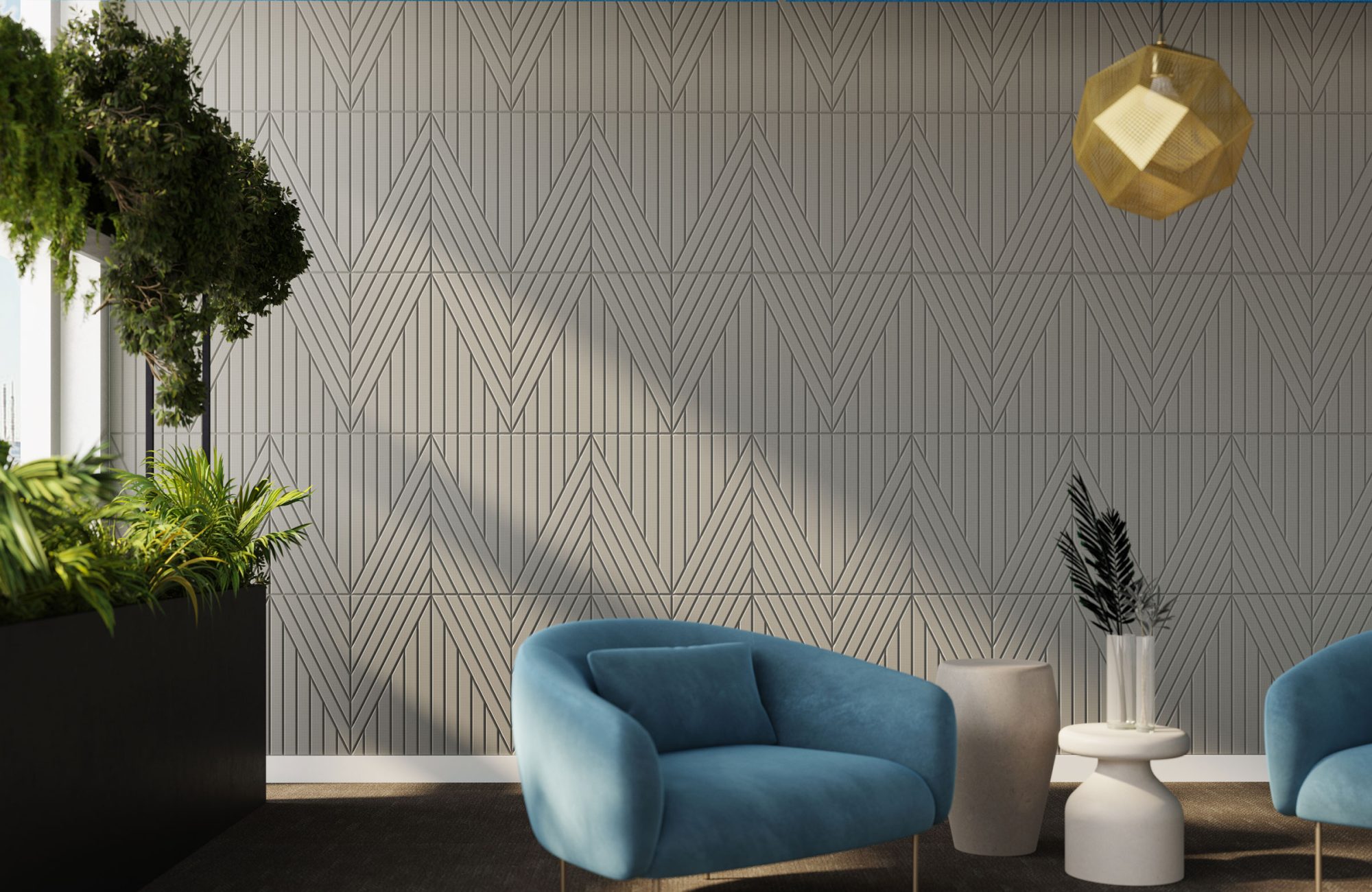 Fracture Contrast 1, 2 Wall Tiles | Metal | Premier Collection