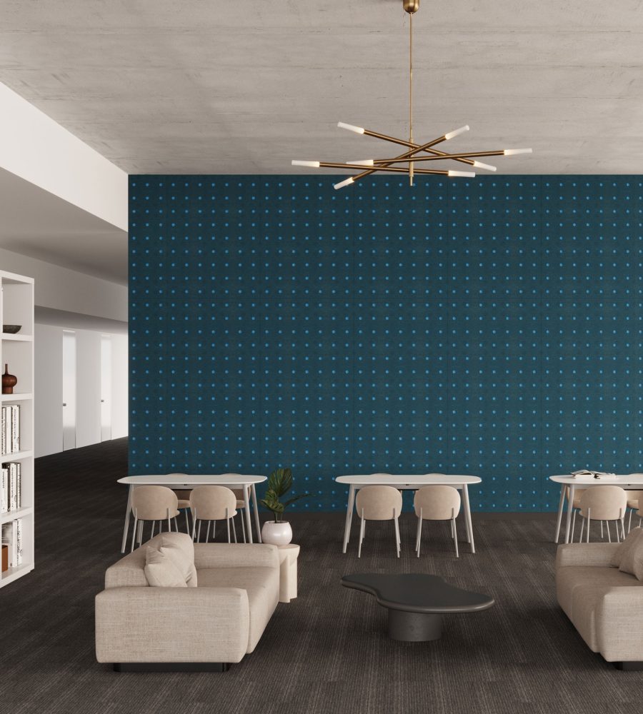 Pixel, Circle Wall Panels | Denim, Azur | Premier Collection