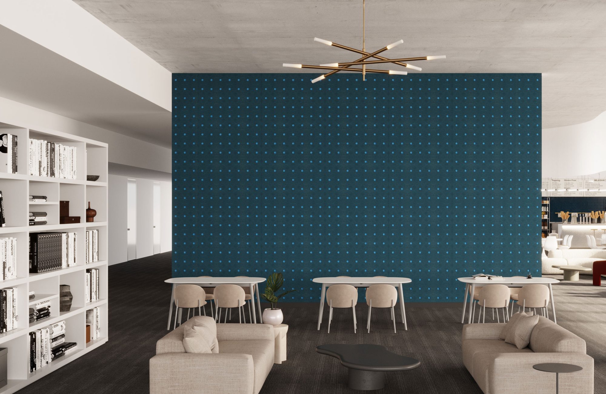 Pixel, Circle Wall Panels | Denim, Azur | Premier Collection