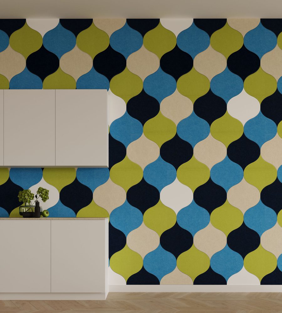 Shapes, Ogee Wall Tiles | Midnight, Azur, Wasabi, Pearl, White | Premier Collection