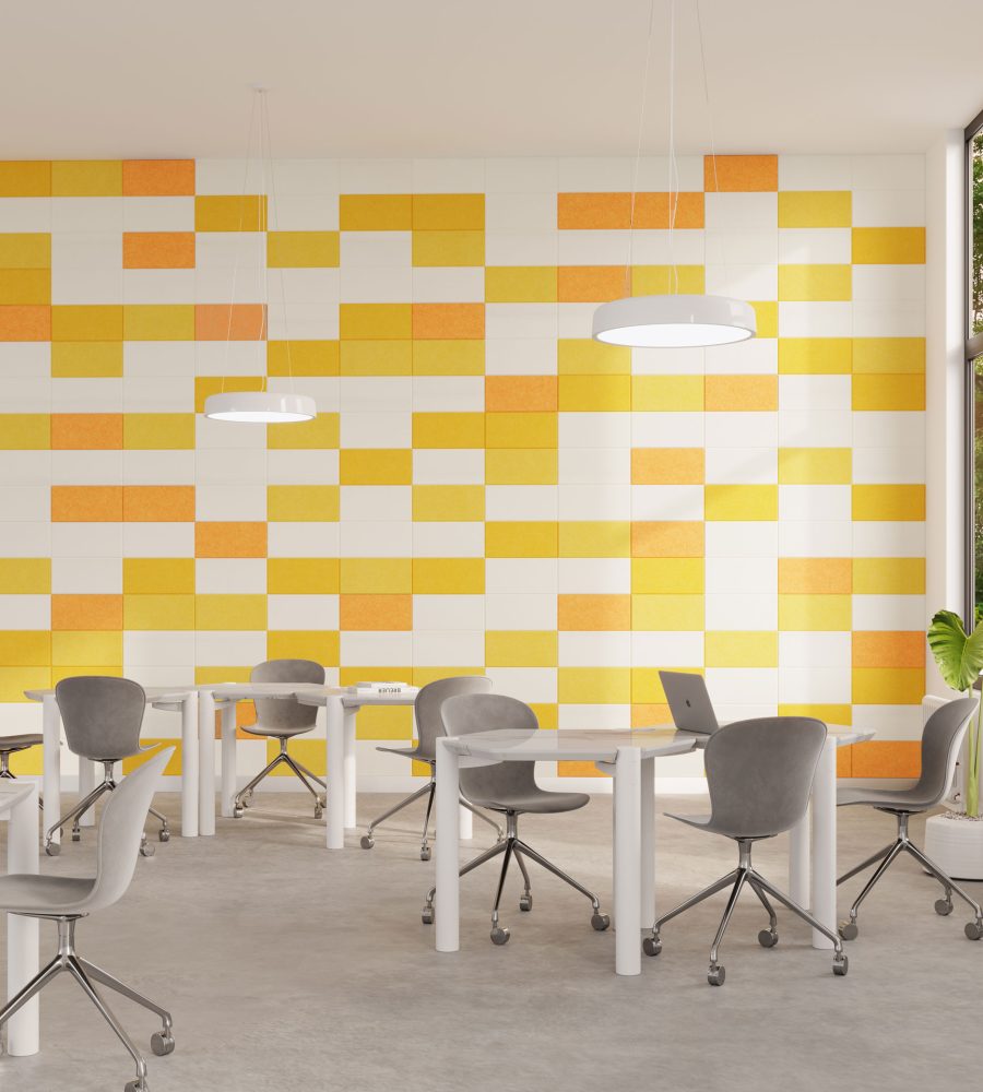 Shapes, Rectangle Wall Tiles | Butter, Popcorn, Peach, White | Premier Collection