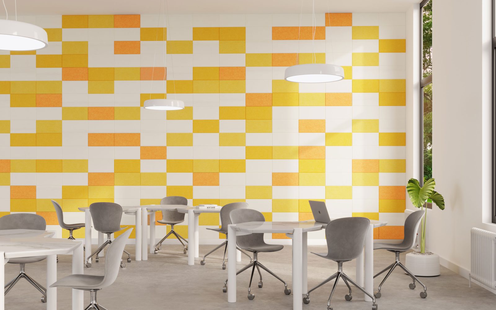 Shapes, Rectangle Wall Tiles | Butter, Popcorn, Peach, White | Premier Collection
